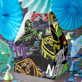 Neon Graffiti Gaming Pattern Geschenkschachtel