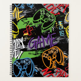 Neon Graffiti Gaming Pattern Planer