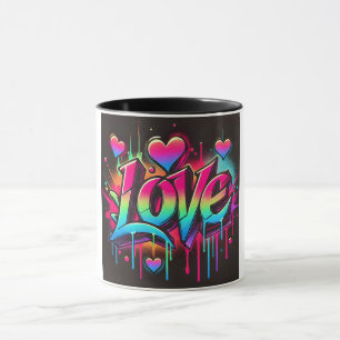 Neon Graffiti Liebe Street Art Tasse