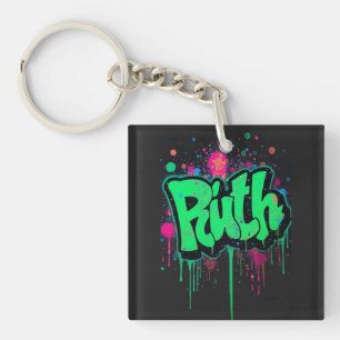 Neon Graffiti Streetwear T-Shirt Schlüsselanhänger
