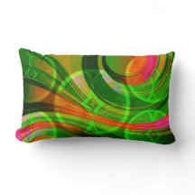 Neon Green Abstrakt Kissen