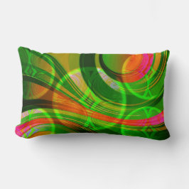 Neon Green Abstrakt Kissen