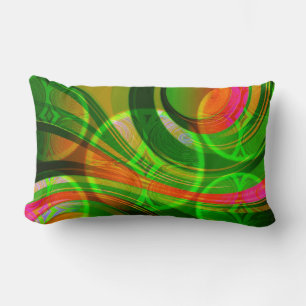 Neon Green Abstrakt Kissen