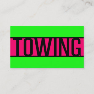 Neon Green and Hot Pink Business Card Visitenkarte