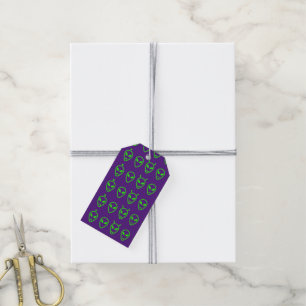 Neon Green Außerirdischen Gift Tags Geschenkanhänger
