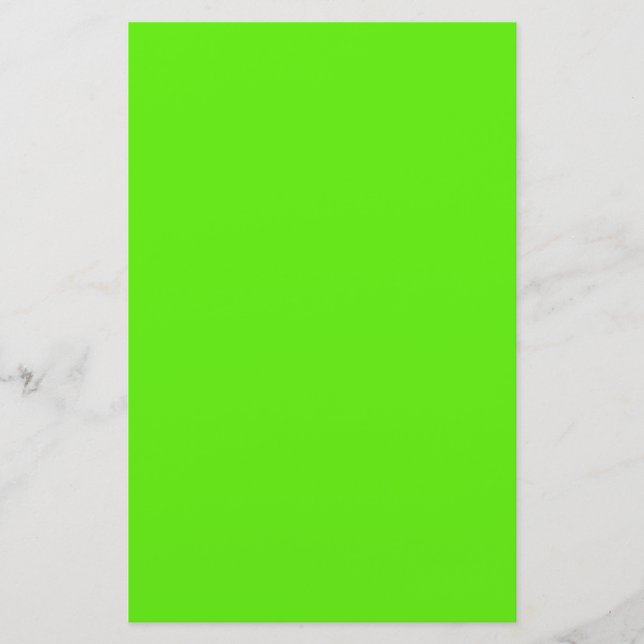 Neon Green Background Solid Color Background Briefpapier (Vorderseite)