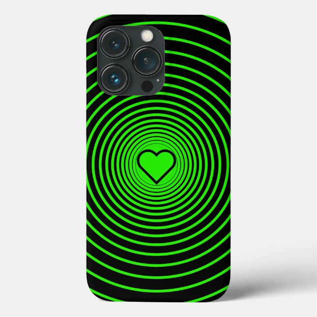 Neon Green Black iPhone Case mit Hitze (Rückseite)
