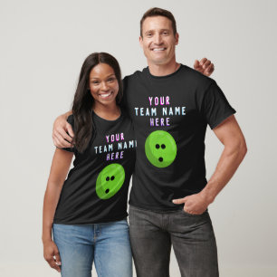 Neon Green Bowling Ball Name des Bowling-Teams T-Shirt