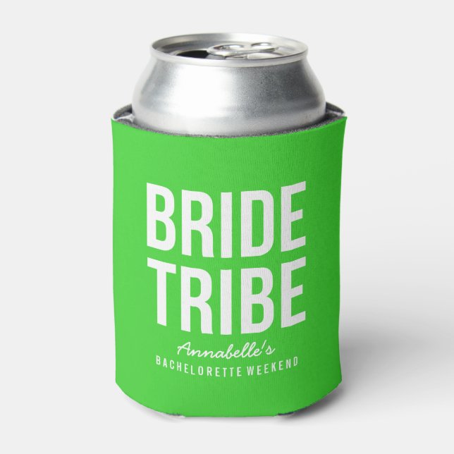 Neon Green Bride Stamm Can Cooler Dosenkühler (Kanne Vorderseite)