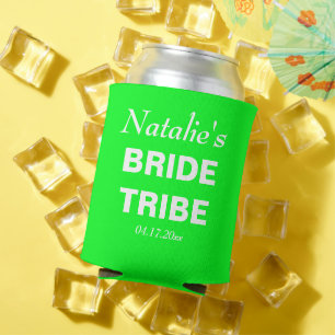 Neon Green Bride Stamm Wedding Bridesmaid Dosenkühler