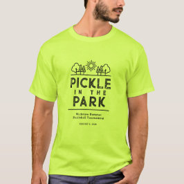 Neon Green Club Turnier Event Pickleball Party T-Shirt