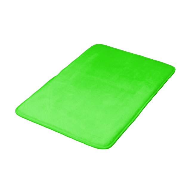 Neon Green Custom Bath Mat Badematte (Schrägansicht)