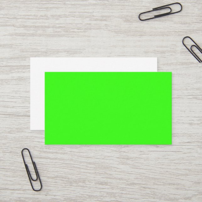 Neon Green Custom Business Card Visitenkarte (Vorderseite/Rückseite Beispiel)