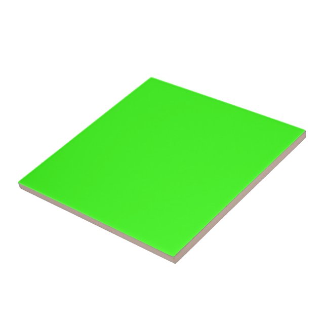 Neon Green Custom Ceramic Tile Fliese (Seite)