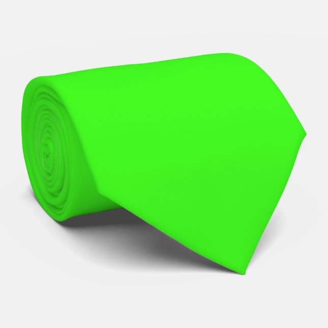 Neon Green Custom Neck Tie Krawatte (Gerollt)
