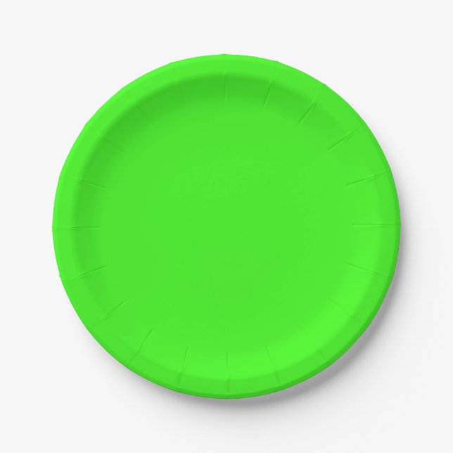 Neon Green Custom Paper Plate Pappteller (Vorderseite)