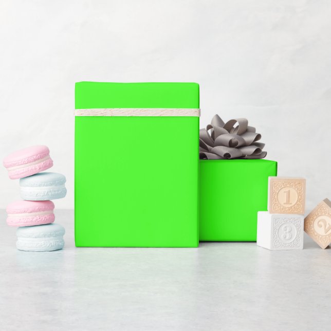 Neon Green Custom Wrapping Paper Geschenkpapier (Babyparty)