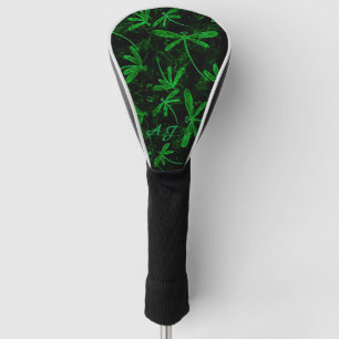 Neon Green Dragonflies Golf Head Cover Headcover