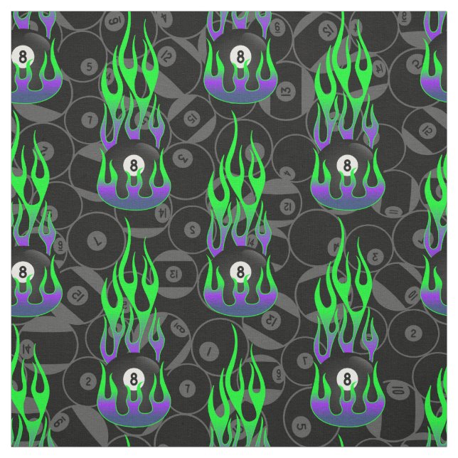 Neon Green Eight Ball Stoff (Muster)