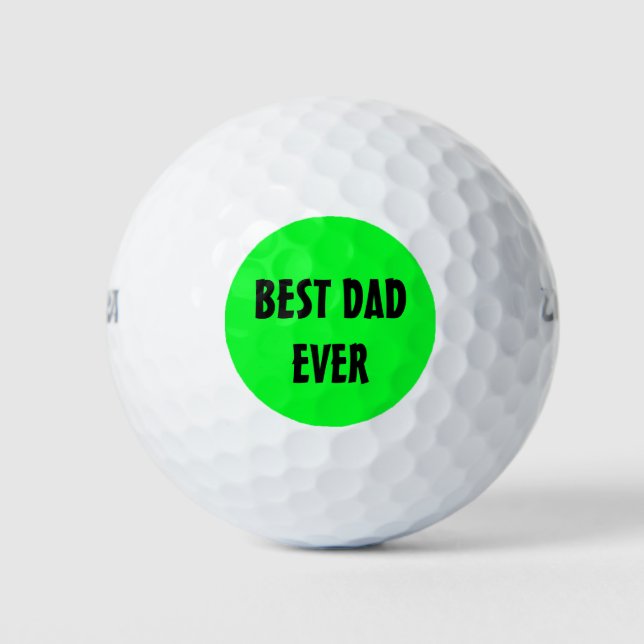 Neon Green Elegante Golfer Der schönste Vater der  Golfball (Vorderseite)