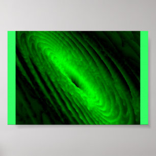 Neon Green Galaxy Poster