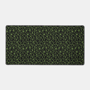 Neon Green Geometric Muster Schreibtischunterlage