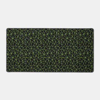 Neon Green Geometric Muster Schreibtischunterlage