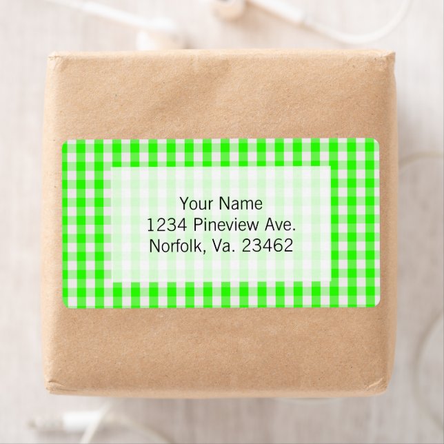 Neon Green Gingham Pattern von Shirley Taylor (Insitu)