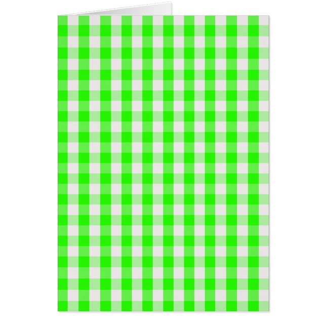 Neon Green Gingham Pattern von Shirley Taylor (Vorne)