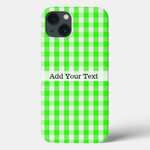 Neon Green Gingham Pattern von Shirley Taylor Case-Mate iPhone Hülle