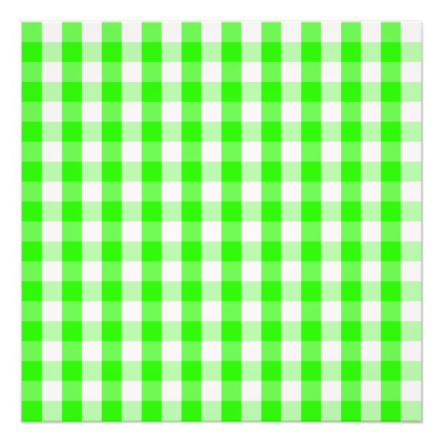 Neon Green Gingham Pattern von Shirley Taylor Fotodruck (Vorne)