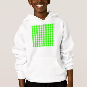 Neon Green Gingham Pattern von Shirley Taylor Hoodie