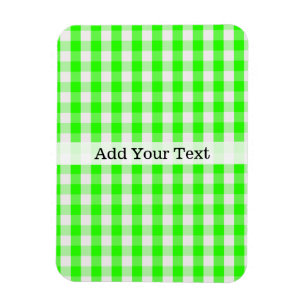 Neon Green Gingham Pattern von Shirley Taylor Magnet