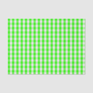 Neon Green Gingham Pattern von Shirley Taylor Seidenpapier