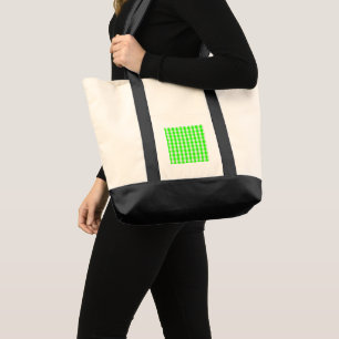 Neon Green Gingham Pattern von Shirley Taylor Tasc Tragetasche
