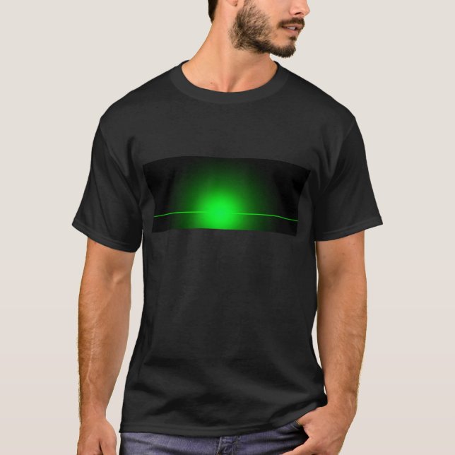 NEON GREEN GLOW BLACK HINTERGRUNDZEICHEN CUSTOM T-Shirt (Vorderseite)
