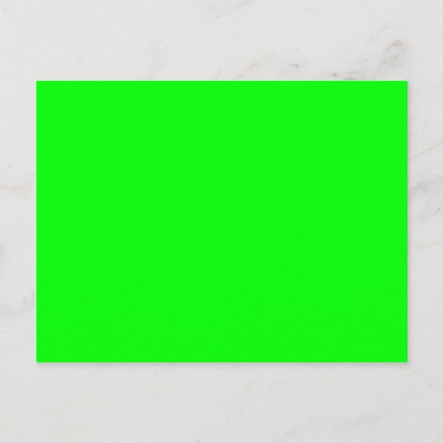 Neon green hex 00FF00 Postkarte (Vorderseite)