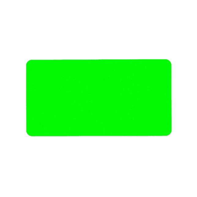 Neon green hex code 00FF00 Adressaufkleber (Vorne)