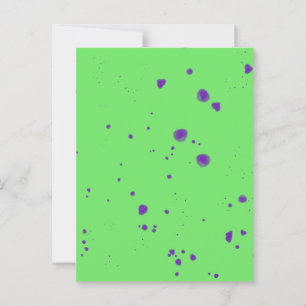 Neon Green Lila Splotches Postkarte