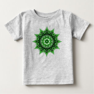 Neon Green Mandala Glow Baby T-shirt