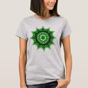 Neon Green Mandala Glow T-Shirt