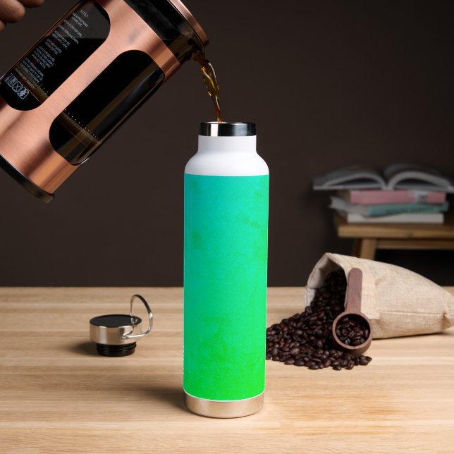 Neon Green Marble Stainless Steel Flasche (Kaffee)