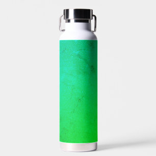 Neon Green Marble Water Flasche