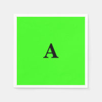 Neon Green Monogram Erstweiss Weiß Custom Modern