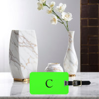 Neon Green Monogram Initial Gift Individuelle Name