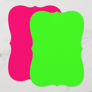 Neon Green & Neon Pink Bracket Card - Anpassbar Karte