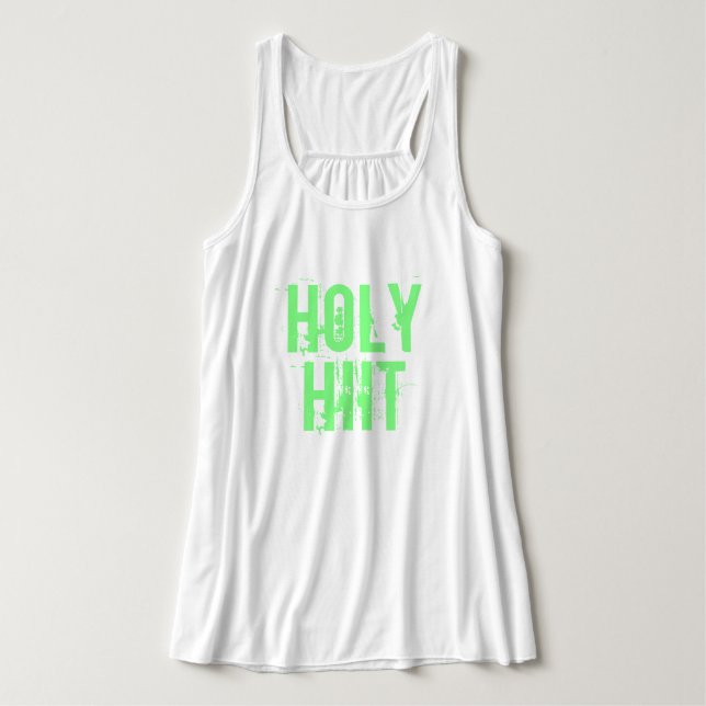Neon Green Not Letters "Heiliger HIIT" Workout Tank Top (Design Vorderseite)