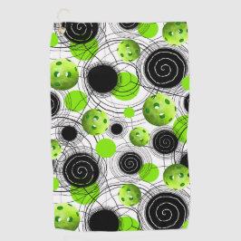 Neon Green Pickleball Muster Sweattuch Golfhandtuch
