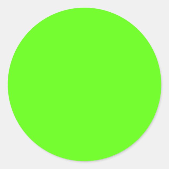Neon Green Runder Aufkleber (Vorderseite)
