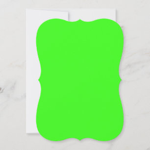 Neon Green Scalloped Note Card - Anpassbar Mitteilungskarte